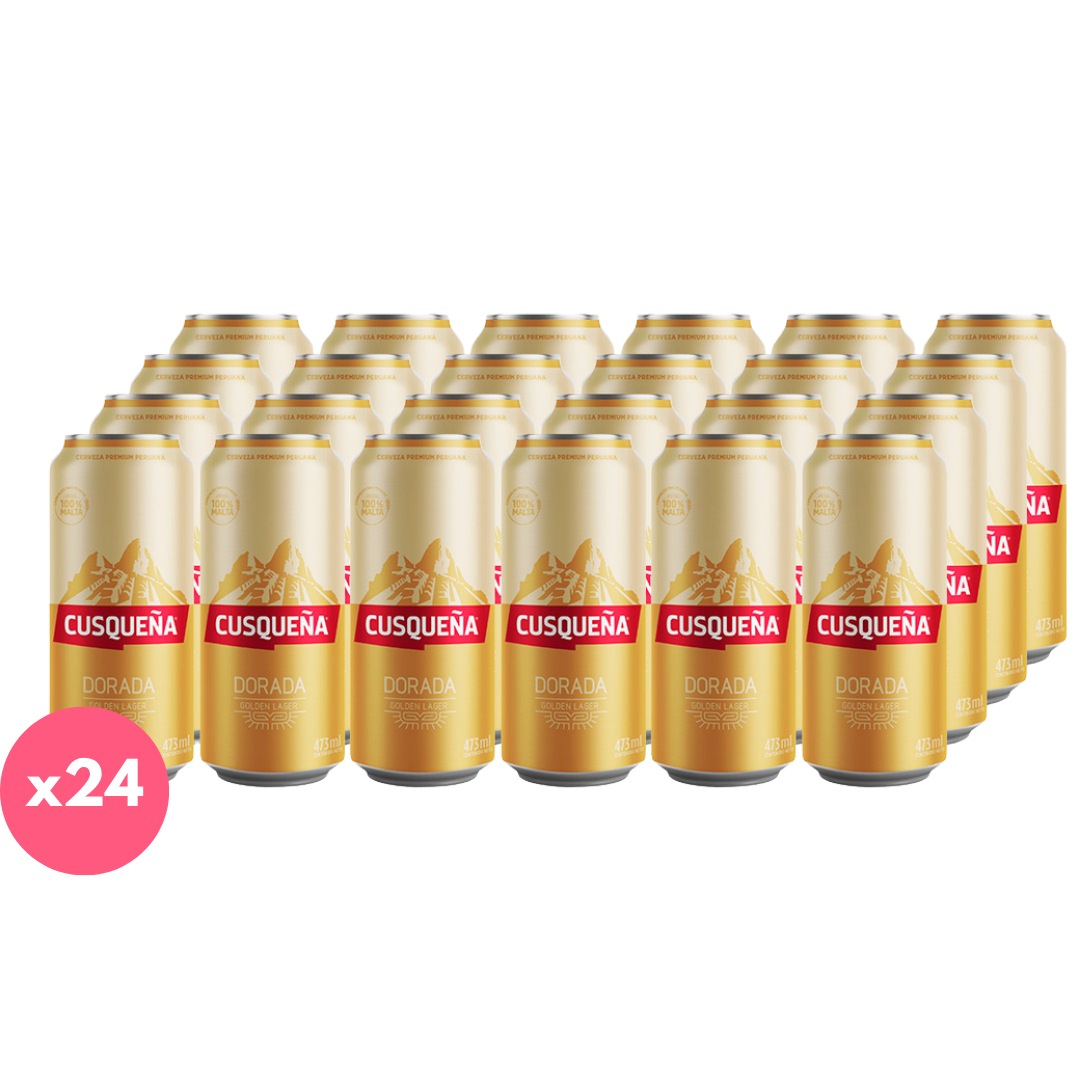 Pack 24x Cerveza Cusqueña Lager Lata 473 ml