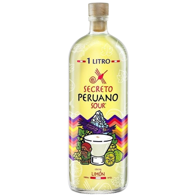 Pisco Cóctel Secreto Peruano Sour Limón 14º 1000 ml