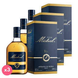 Pack Pack Mistral 35° N°3: 3x Pisco Mistral Añejado 1 Litro  ml